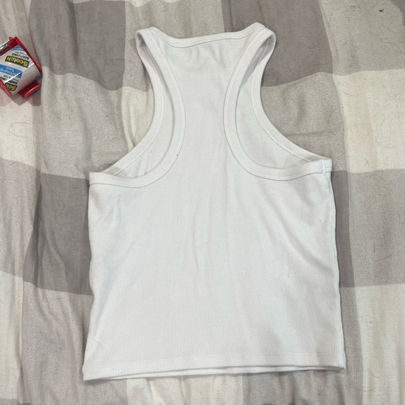 Abercrombie white ribbed tank top - Picture 2 of 2